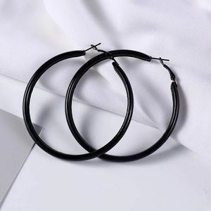 Black hoop earrings